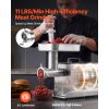 Commercial Meat Grinder, 11 Lbs/Min Capacity, #12 Electric Meat Mincer with 3 Plates, 3 Sausage Stuffing Tubes