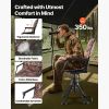 Hunting Chair, 360Â° Silent Swivel, Foldable Portable Blind Chair, Heavy-Duty Steel Frame Ground Stool Seat, with Armrests, Cover, Anti-Sink Feet